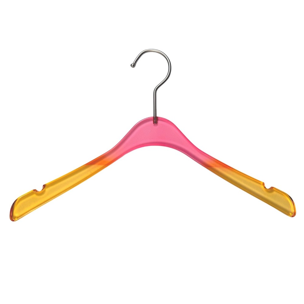 Acrylic Ombre‎ Hanger Set Pink Yellow Gradient Clothes Garment Organizer 10pc
